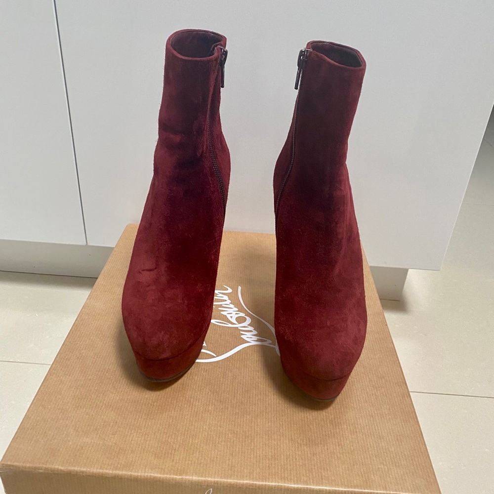 Christian Louboutin Red Bianca Booty 120